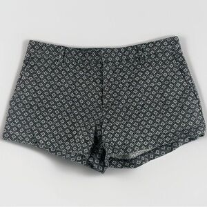 Stylish Black and White Patterned Women's Shorts